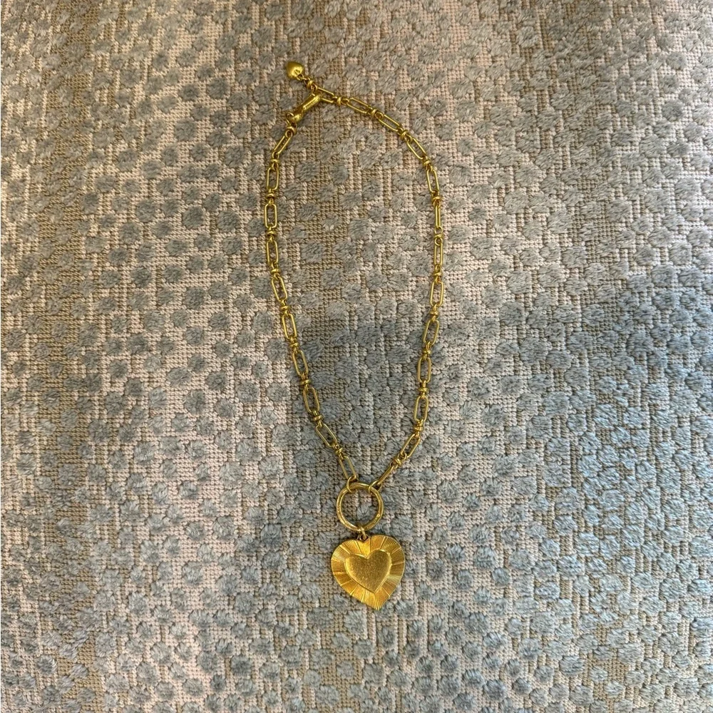 Brinker + Eliza Gold Heart Necklace - Picture 3 of 4